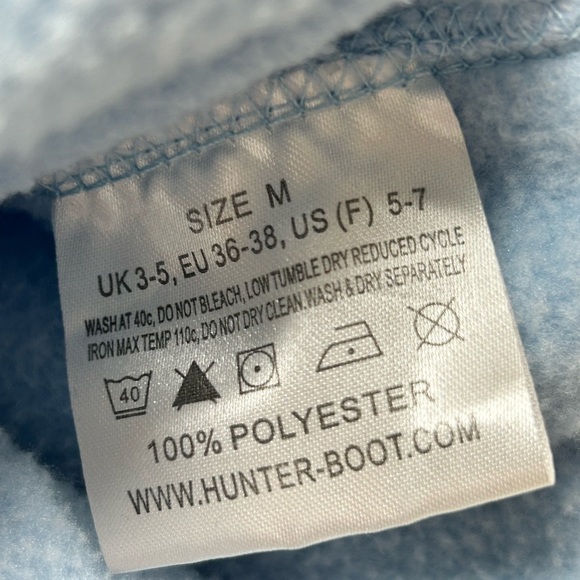 Hunter Boot Fleece Sock Insert Baby Blue Size Medium US womens 5-7 - Picture 6 of 6